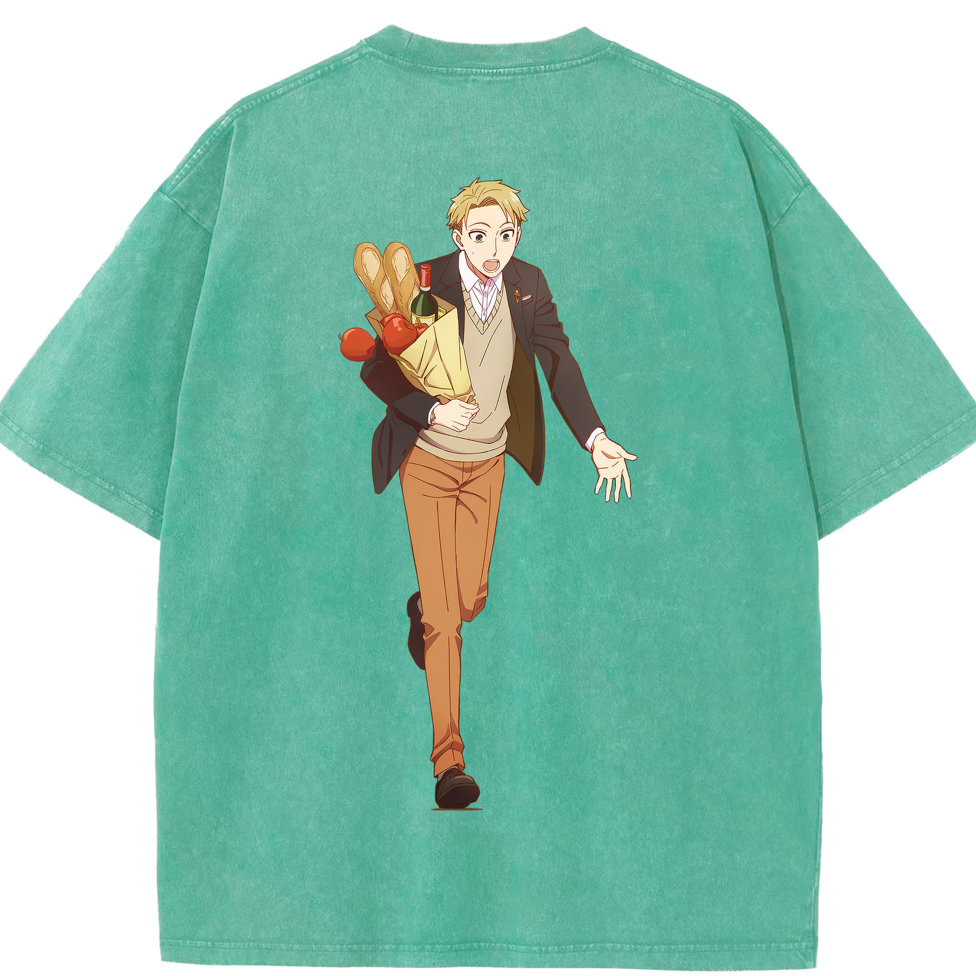 （画像用） SPY×FAMILY间谍家家酒 綿100% ヴィンテージ風 半袖Tシャツ（背面プリント）
